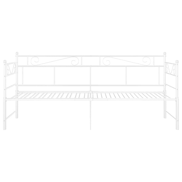 Ausziehbares Tagesbett Weiß Metall 90x200