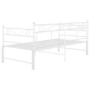 Ausziehbares Tagesbett Weiß Metall 90x200