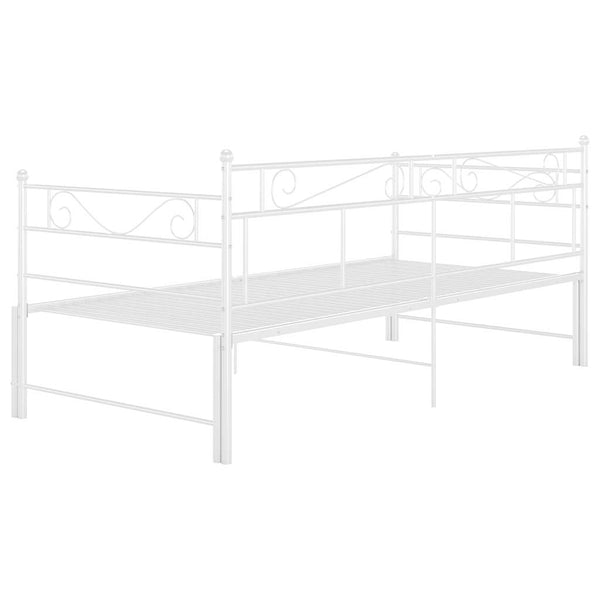 Ausziehbares Tagesbett Weiß Metall 90x200