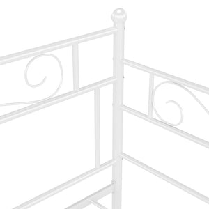 Ausziehbares Tagesbett Weiß Metall 90x200