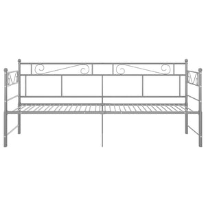 Ausziehbares Tagesbett Grau Metall 90x200 cm