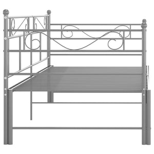 Ausziehbares Tagesbett Grau Metall 90x200 cm
