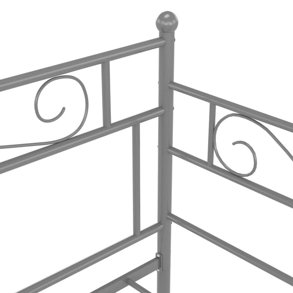 Ausziehbares Tagesbett Grau Metall 90x200 cm