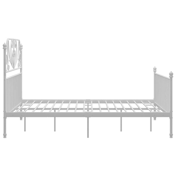 Bettgestell Metall Weiß 160x200 cm
