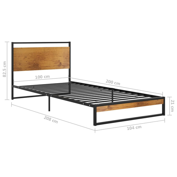 Metallbettgestell 100x200 cm