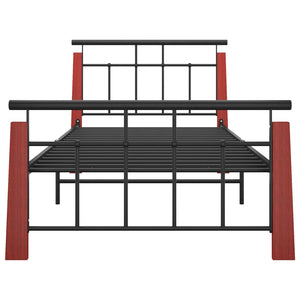 Metall Bettgestell Eiche 90x200 cm