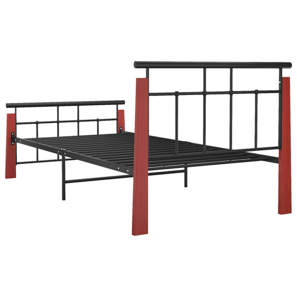 Metall Bettgestell Eiche 90x200 cm