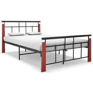 Metallbett mit Eichenholz 120x200 cm