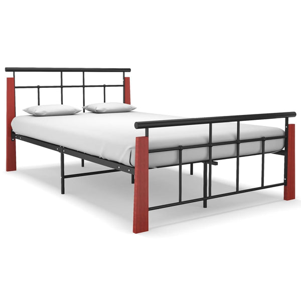 Metallbett mit Eichenholz 120x200 cm