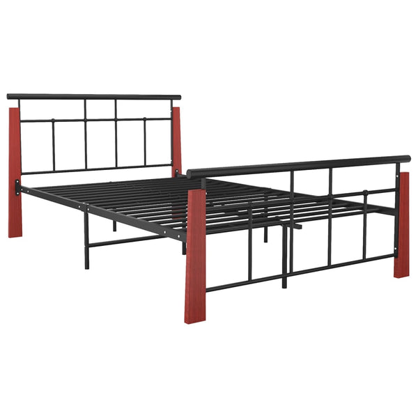 Metallbett mit Eichenholz 120x200 cm