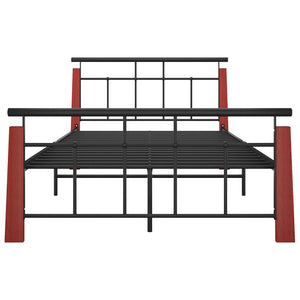Metallbett mit Eichenholz 120x200 cm