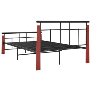 Metallbett mit Eichenholz 120x200 cm