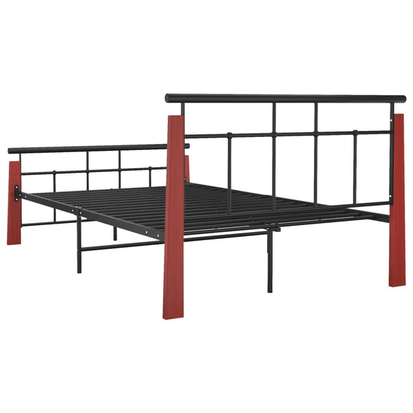 Metallbett mit Eichenholz 120x200 cm