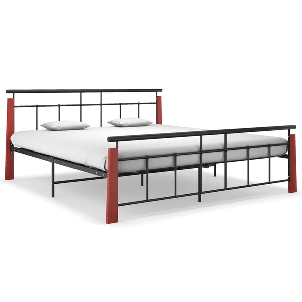Metallbett mit Eichenholz 180x200 cm