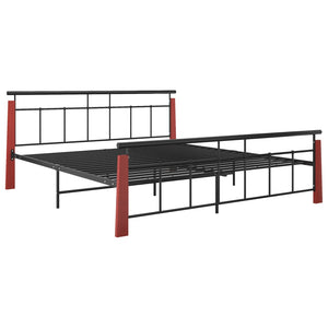 Metallbett mit Eichenholz 180x200 cm
