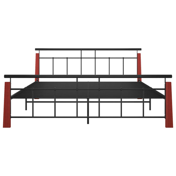 Metallbett mit Eichenholz 180x200 cm