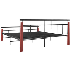 Metallbett mit Eichenholz 180x200 cm