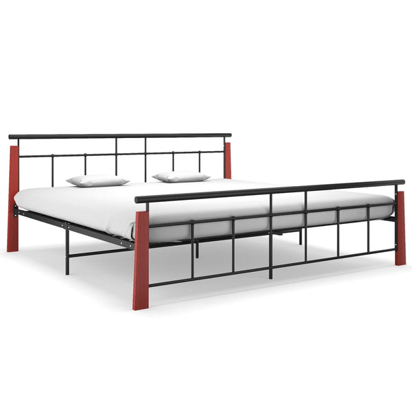 Bettgestell Eiche & Metall 200x200 cm