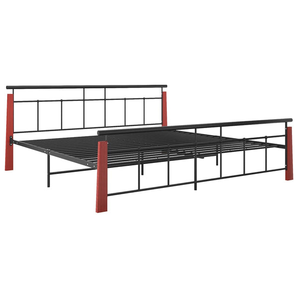 Bettgestell Eiche & Metall 200x200 cm