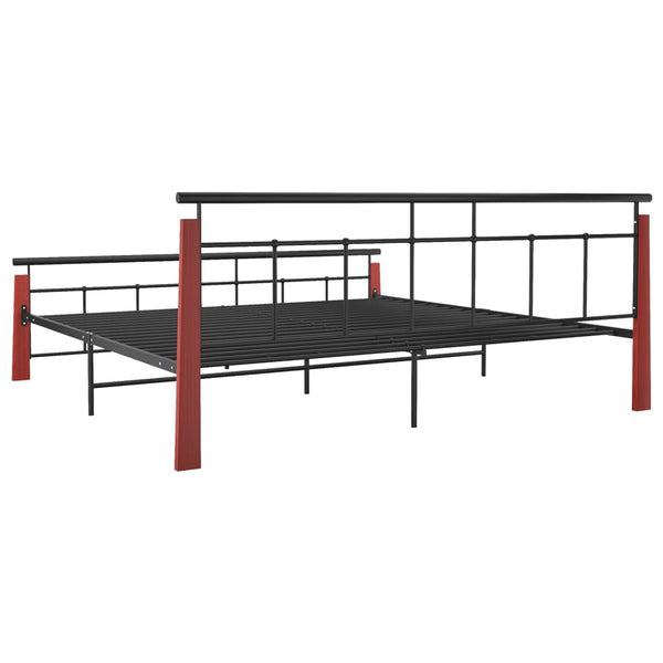 Bettgestell Eiche & Metall 200x200 cm