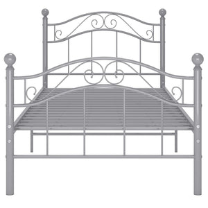 Graues Metallbett 90x200 cm