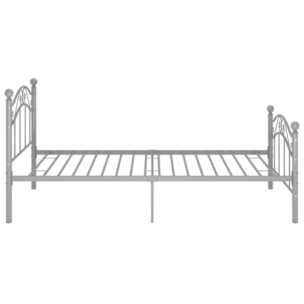 Graues Metallbett 90x200 cm