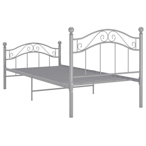 Graues Metallbett 90x200 cm