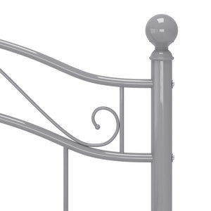 Graues Metallbett 90x200 cm