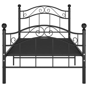 Schwarzes Metallbett 100x200 cm