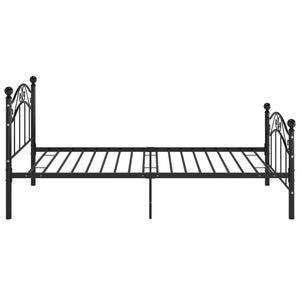 Schwarzes Metallbett 100x200 cm
