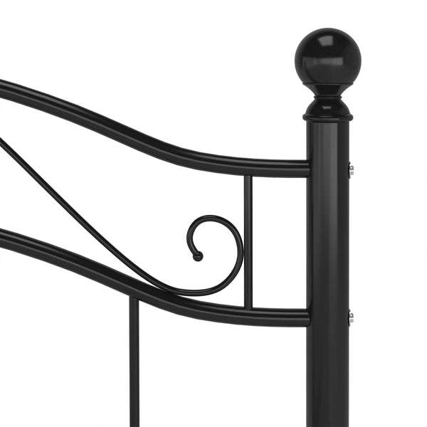 Schwarzes Metallbett 100x200 cm