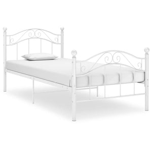 Metallbett Weiß 100x200 cm