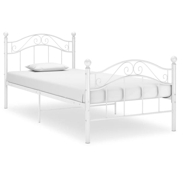 Metallbett Weiß 100x200 cm