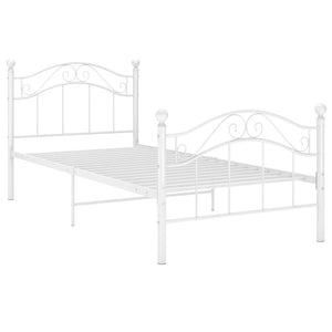 Metallbett Weiß 100x200 cm