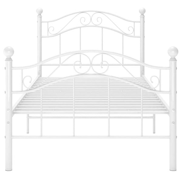 Metallbett Weiß 100x200 cm