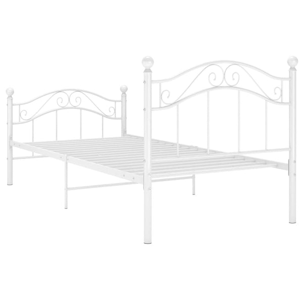 Metallbett Weiß 100x200 cm