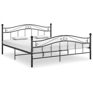 Schwarzes Metallbett 140x200 cm