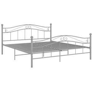 Graues Metallbett 140x200 cm