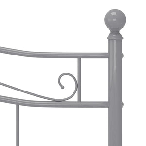Graues Metallbett 140x200 cm