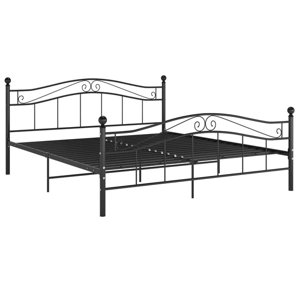Schwarzes Metallbett 160x200 cm