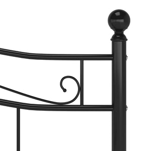 Schwarzes Metallbett 160x200 cm