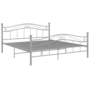vidaXL Grey Metal Bed 160x200 cm