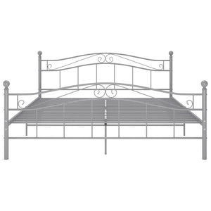 vidaXL Grey Metal Bed 160x200 cm