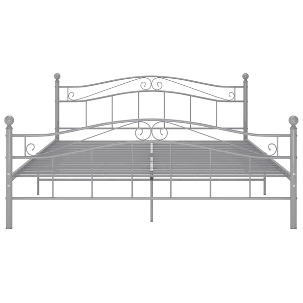 vidaXL Grey Metal Bed 160x200 cm