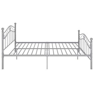 vidaXL Grey Metal Bed 160x200 cm