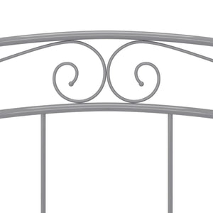 vidaXL Grey Metal Bed 160x200 cm
