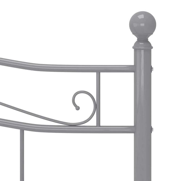 Graues Metallbett 180x200 cm
