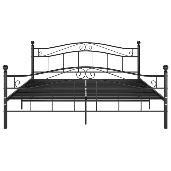Bett Schwarz Metall 200x200 cm