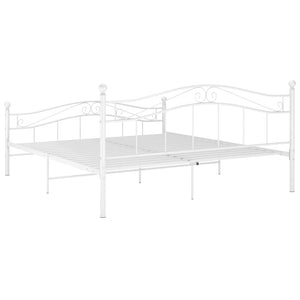 vidaXL Lit Blanc Métal 200x200 cm