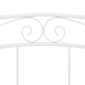 vidaXL Lit Blanc Métal 200x200 cm